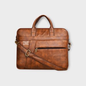 Tan Color Faux Leather 10L Messenger Bag BG03