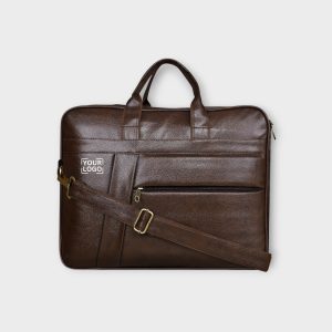 Chocolate Color Faux Leather 10L Messenger Bag BG05