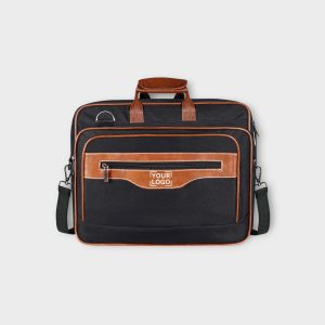 Black & Tan Color PVC Coated Fabric 28L Messenger Bag BG109