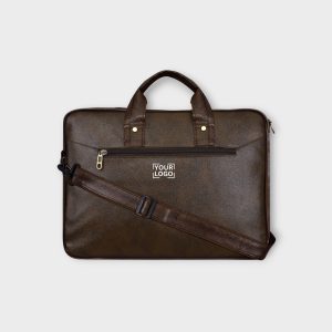 Chocolate Color Faux Leather 10L Messenger Bag BG11
