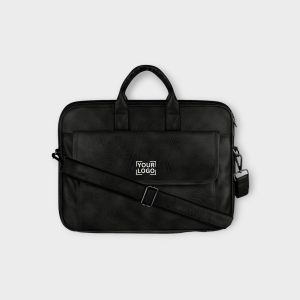 Matte Black Color Faux Leather 9.44L Messenger Bag BG114