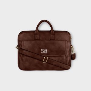 Matte Brown Color Faux Leather 9.44L Messenger Bag BG115