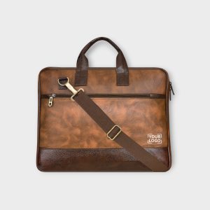 Tan & Brown Color Faux Leather 10L Messenger Bag BG12