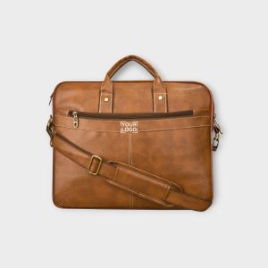 Tan Color Faux Leather 10L Messenger Bag BG15