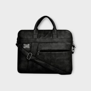 Black Color Faux Leather 10L Messenger Bag BG17