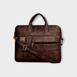Brown Color Faux Leather 10L Messenger Bag BG18