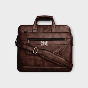 Brown Color Faux Leather 28L Messenger Bag BG23