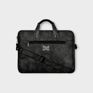 Black Color Faux Leather 10L Messenger Bag BG27