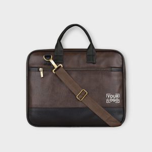 Brown & Black Color Faux Leather 10L Messenger Bag BG33