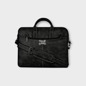 Black Color Faux Leather 10L Messenger Bag BG36