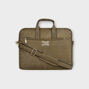 Khaki Color Linen 10L Messenger Bag BG40