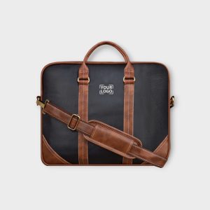 Black & Tan Color Faux Leather 10L Messenger Bag BG43