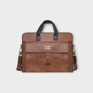Tan Color Faux Leather 10L Messenger Bag BG53