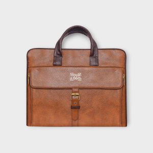 Tan Color Faux Leather 10L Messenger Bag BG54