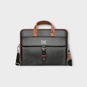 Black Color Faux Leather 10L Messenger Bag BG56