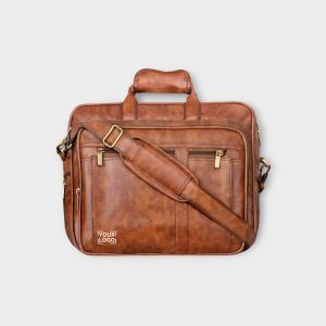 Tan Color Faux Leather 28L Messenger Bag BG59