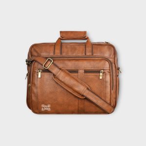 Tan Color Faux Leather 28L Messenger Bag BG60