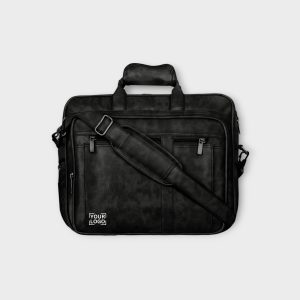 Black Color Faux Leather 28L Messenger Bag BG62