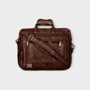 Brown Color Faux Leather 28L Messenger Bag BG63