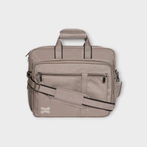 Grey Color Linen fabric 28L Messenger Bag BG67