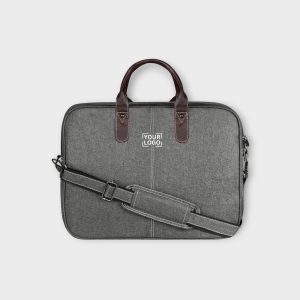 Grey Color Linen fabric 10L Messenger Bag BG73