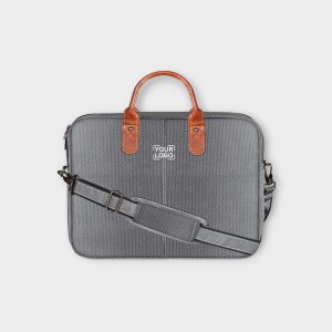 Grey Color Linen fabric 10L Messenger Bag BG75