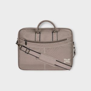 Grey Color Linen fabric 10L Messenger Bag BG86