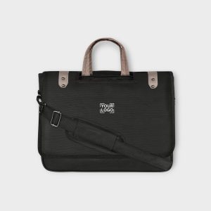 Black Color Linen fabric 10L Messenger Bag BG89