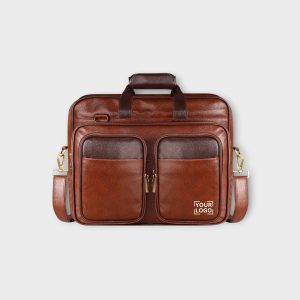 Tan & Brown Color Faux Leather 28L Messenger Bag BG94
