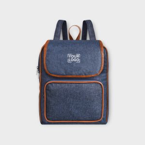 Blue & Tan Linen PVC 6.19L Dual Tone BackPack BP06