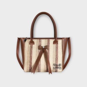 Brown Glamorous Faux Leather Handbag HB26