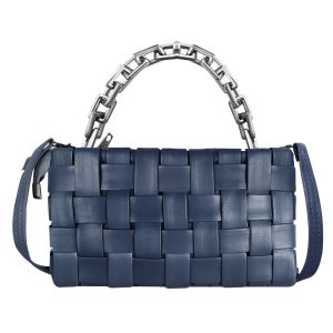 Blue Designer Faux Leather Handbag HB33