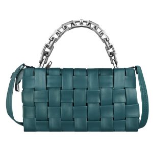 Green Designer Faux Leather Handbag HB35