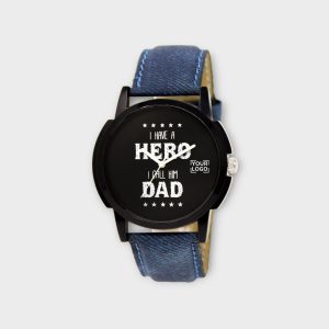 Black Hero Dad Analog Watch For Men LR07