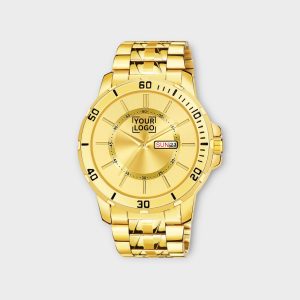 Gold Day-Date Function Casual Watch For Men LR134