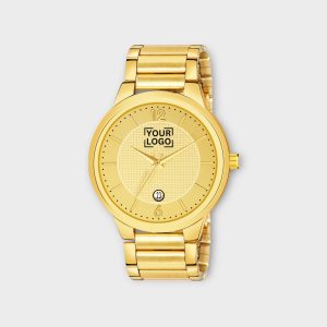 Gold Date Function Casual Watch For Men LR137