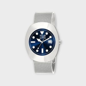 Silver Intermesh Stainless Steel Strap Analog Watch For Men LR142