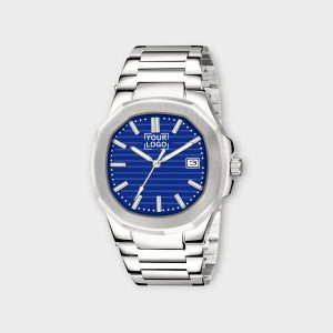 Blue Dial Date Function Analog Watch For Men LR145