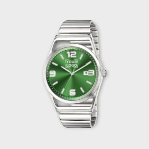 Green Dial Date Function Analog Watch For Men LR155