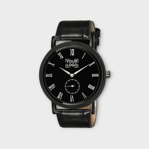 Black Chronograph Working / Side Second Analog Watch For Men LR164