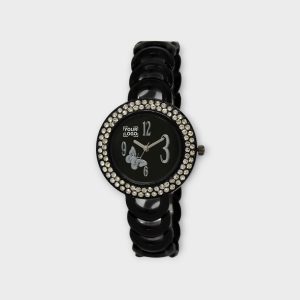 Black Butterfly Analog Watch For Women LR201