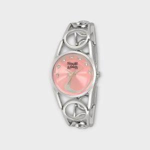 Pink Peacock Design Analog Watch For Women LR233