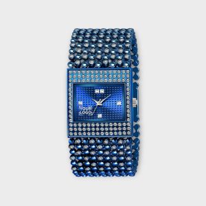 Blue Square Braclet Analog Watch For Women LR290