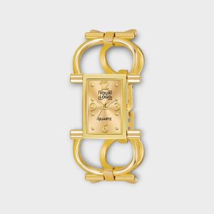 Gold Trending Square Braclet Analog Watch For Women LR294