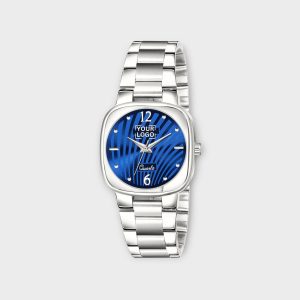 Blue Abstract Floral Analog Watch For Women LR307