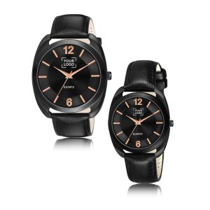 Black Stylish Dial Analog Watch For Lovely Couple LR75-LR322