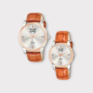 Silver Stylish Dial Analog Watch For Lovely Couple - LR97-LR344-1
