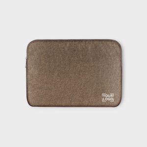 Laptop Sleeve for 15.6" - Khakhi & Brown, Zipper, Water Repellent LS03