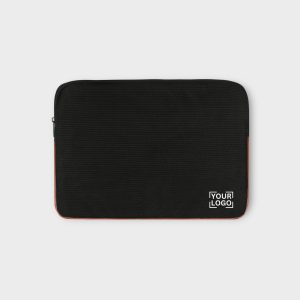 Laptop Sleeve for 15.6" - Black & Tan, Zipper, Water Repellent LS05