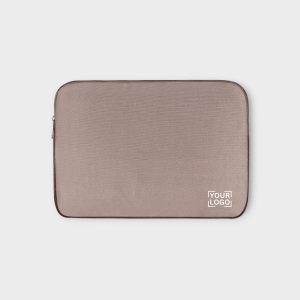 Laptop Sleeve for 15.6" - Mink Grey & Brown, Zipper, Water Repellent LS06